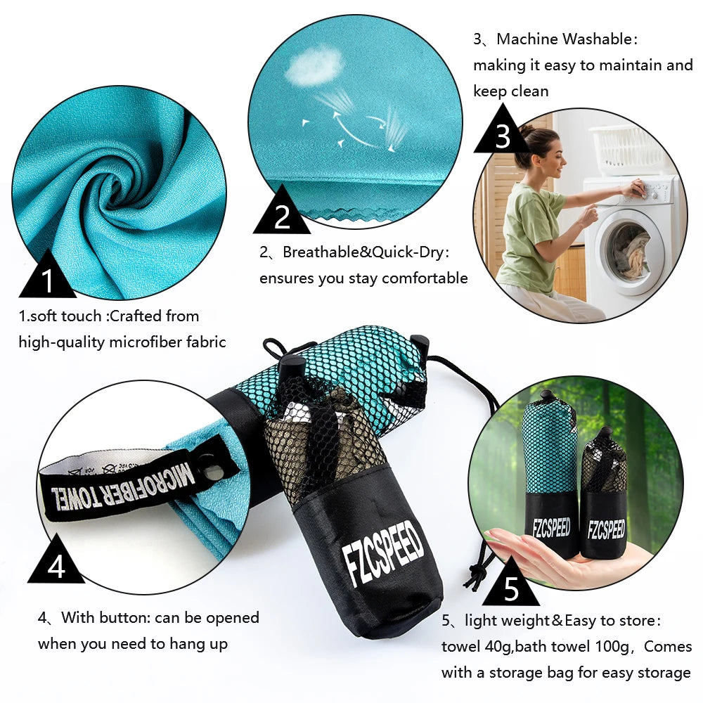 Quick Dry Microfiber Travel & Camping Towel