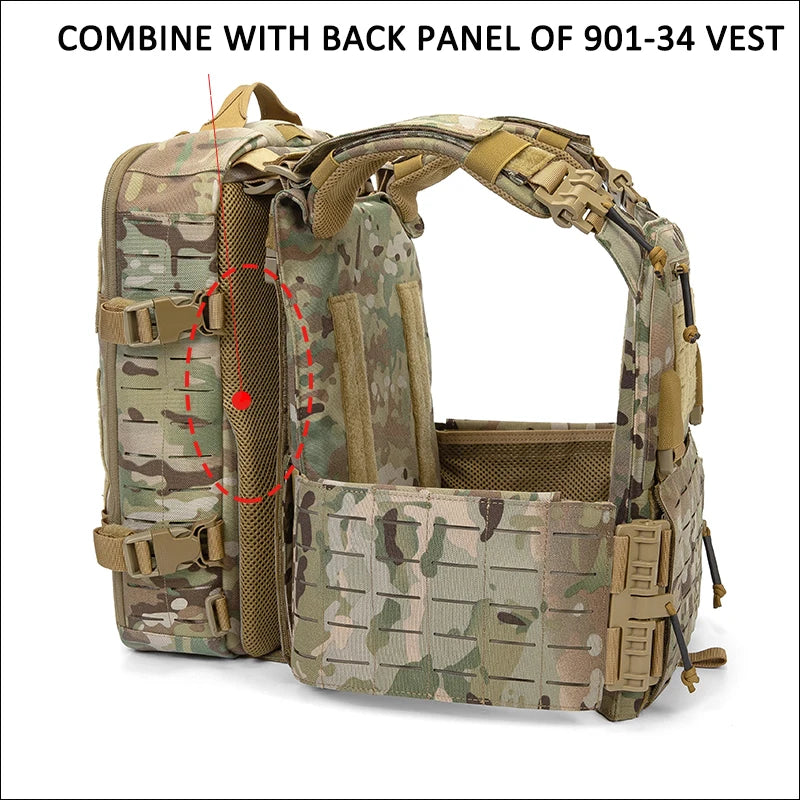 12l Tactical Nylon Backpack with MOLLE & Helmet Flap