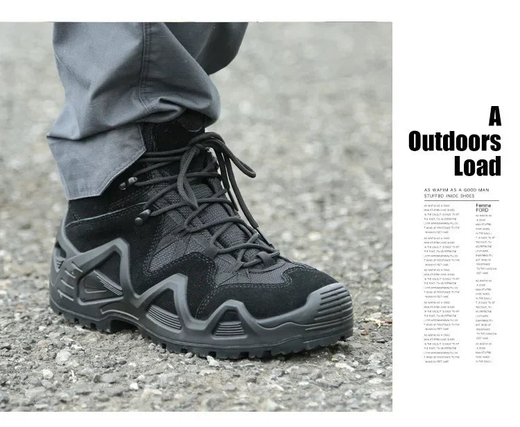Men's Breathable Lace Up Tactical Hiking Boots