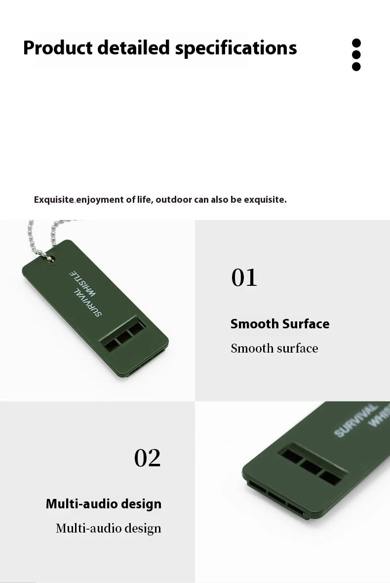 Emergency Whistle with LED Light & Compass