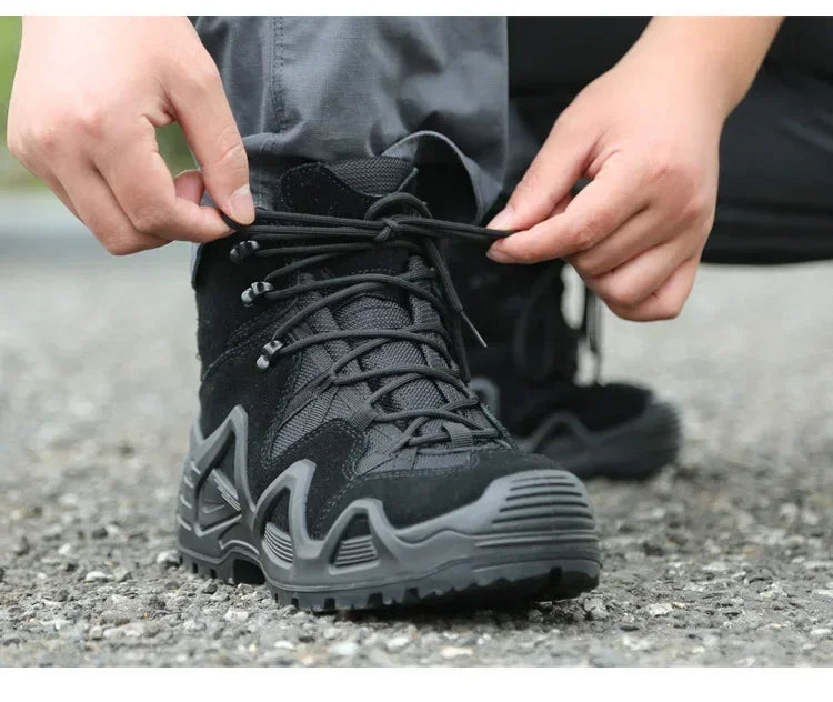 Men's Breathable Lace Up Tactical Hiking Boots