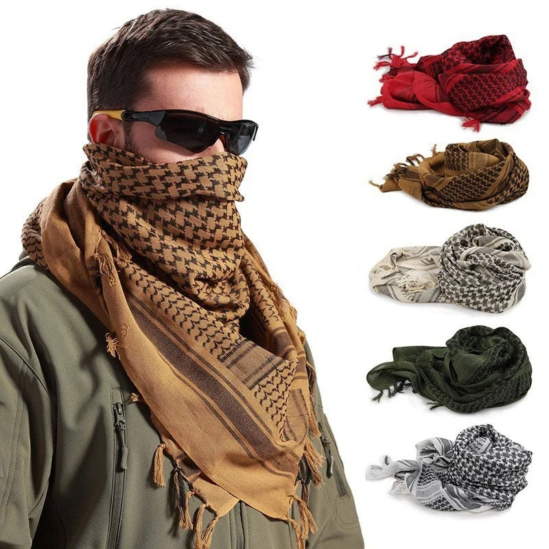 Lightweight Plaid Tactical Scarf Unisex
