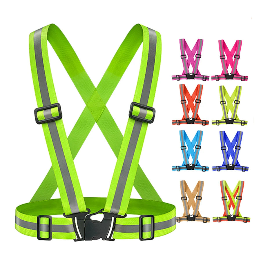 Adjustable Reflective Safety Vest Running & Cycling