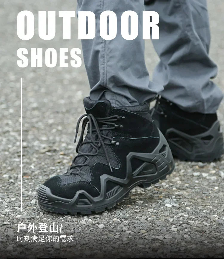 Men's Breathable Lace Up Tactical Hiking Boots