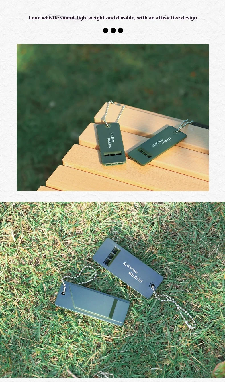 Emergency Whistle with LED Light & Compass