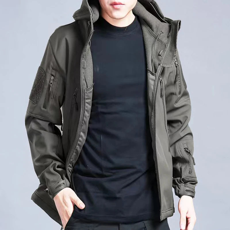Men's Tactical Softshell Tracksuit, Fleece Lined