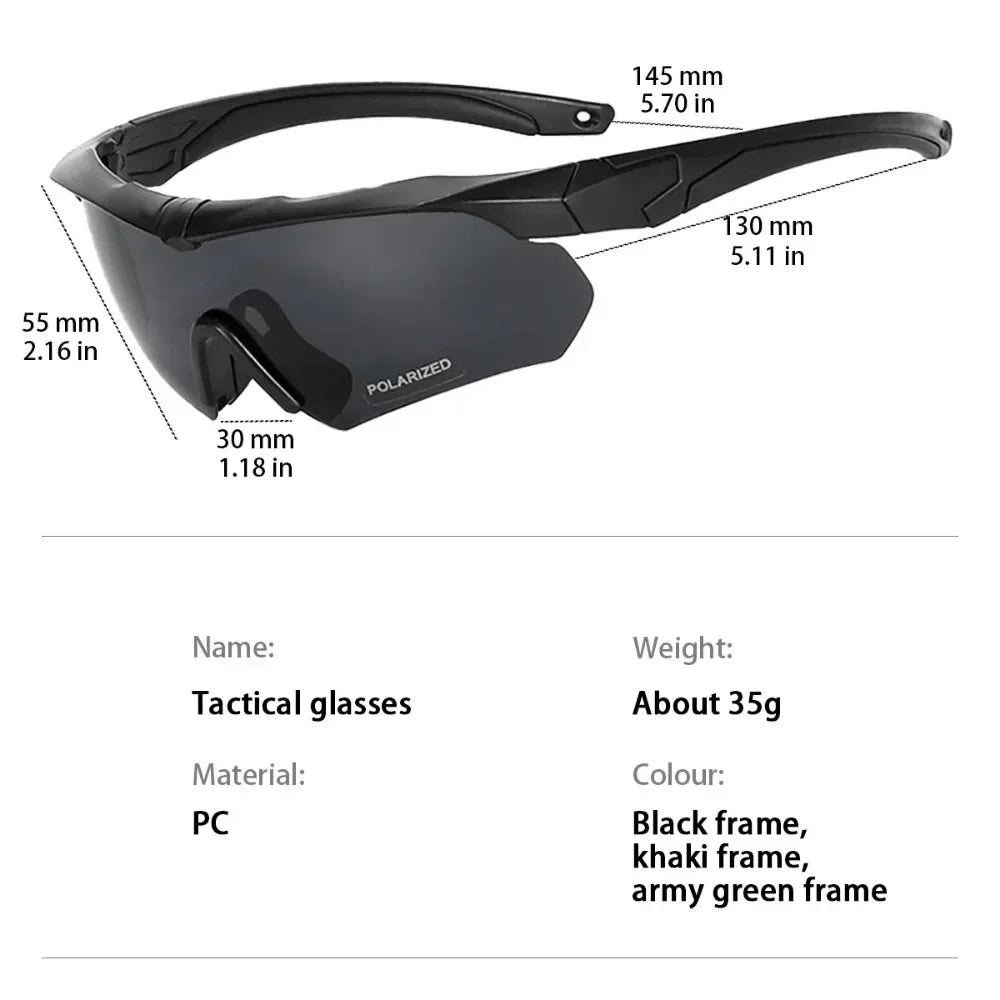 3 Lens Tactical Goggles Windproof Airsoft