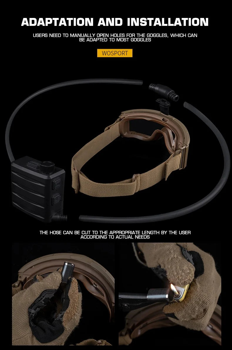 Tactical Goggle Defogger Fan Kit