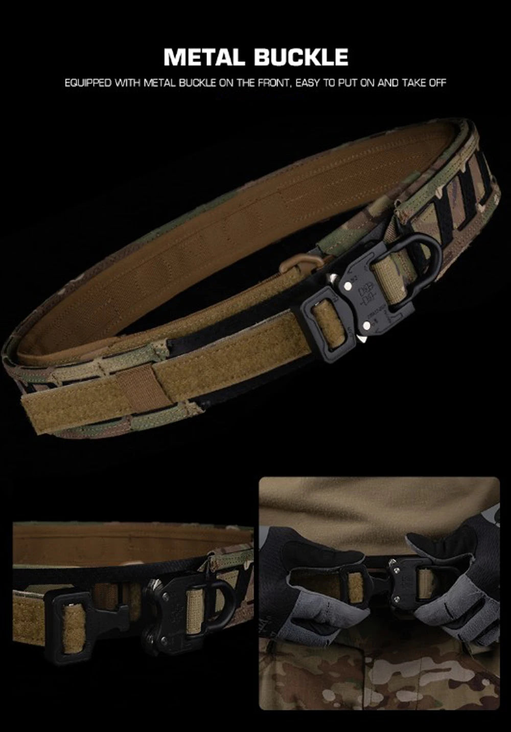 Magnetic Tactical Battle Belt Ranger Green