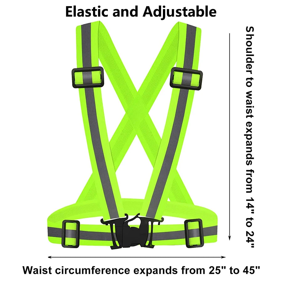 Adjustable Reflective Safety Vest Running & Cycling