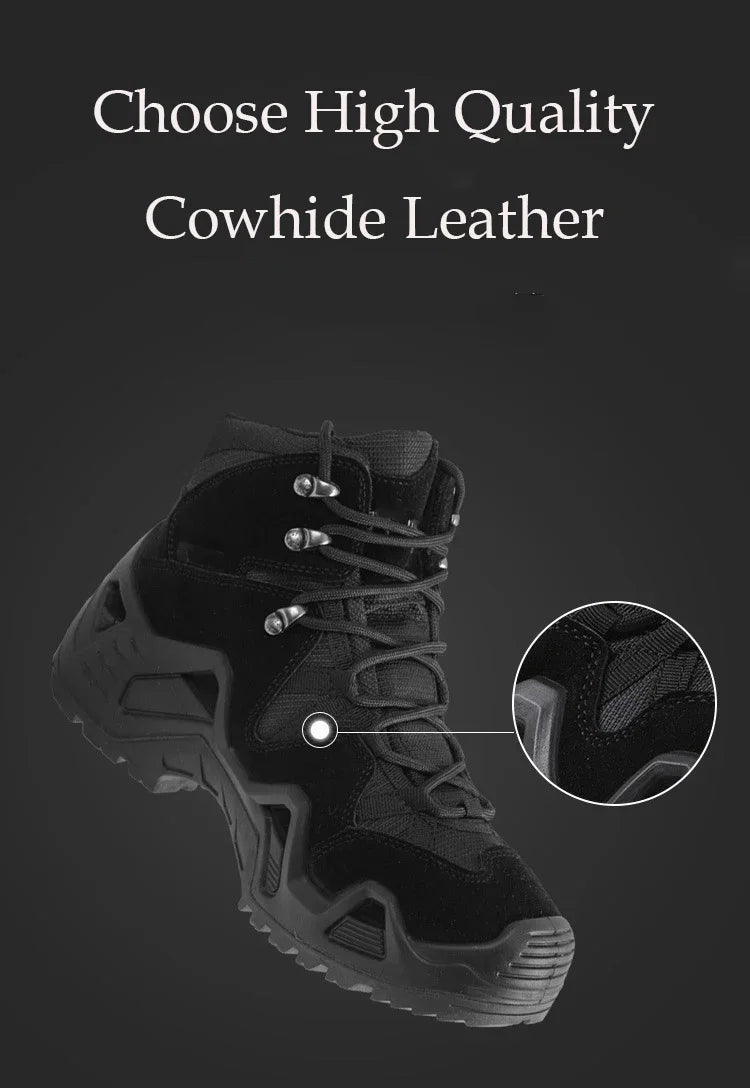 Men's Breathable Lace Up Tactical Hiking Boots