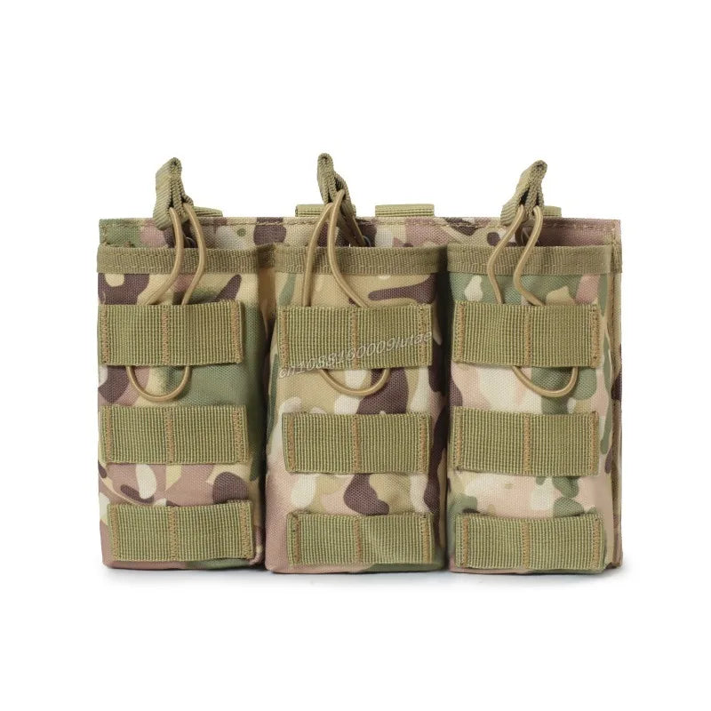 MOLLE Triple 5.56 M4 Magazine Pouch Bungee Retention
