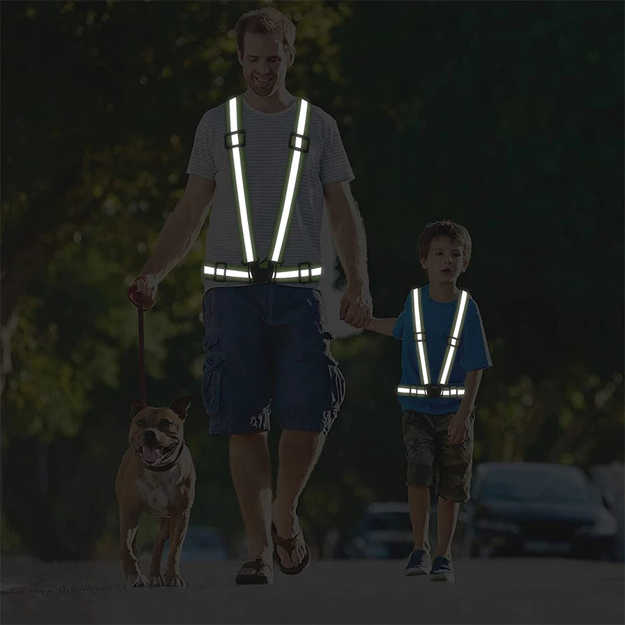 Adjustable Reflective Safety Vest Running & Cycling