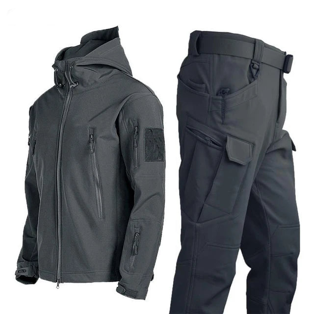 Men's Tactical Softshell Tracksuit, Fleece Lined