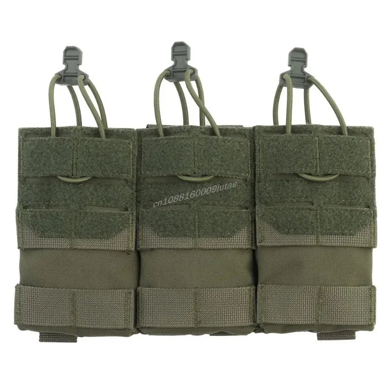 MOLLE Triple 5.56 M4 Magazine Pouch Bungee Retention