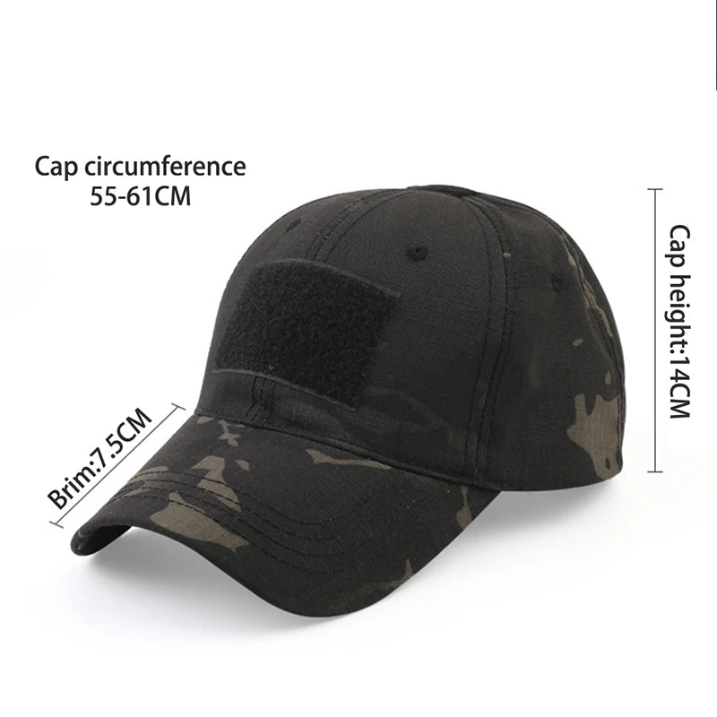 Camouflage Mesh Snapback Cap Adjustable Unisex
