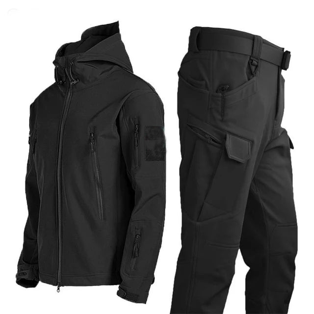Men's Tactical Softshell Tracksuit, Fleece Lined
