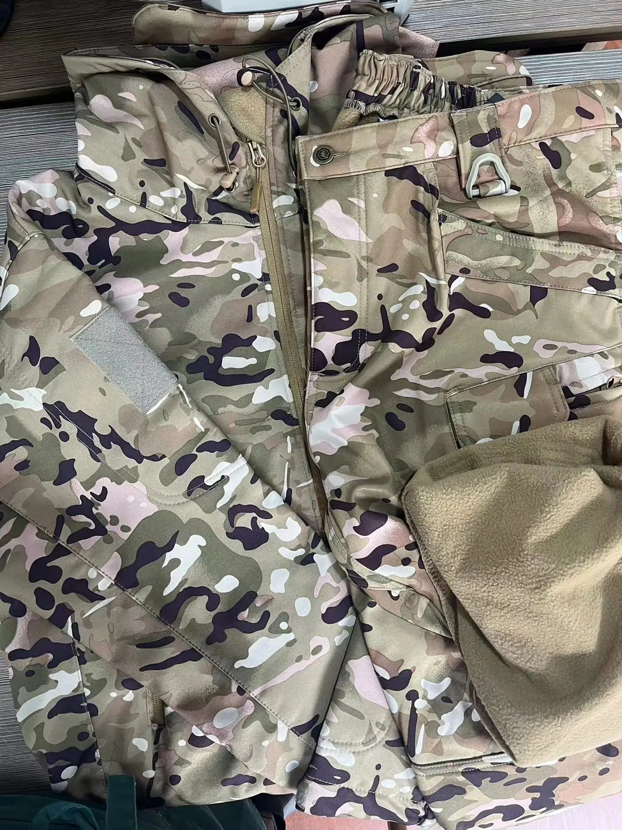 Men's Tactical Softshell Tracksuit, Fleece Lined