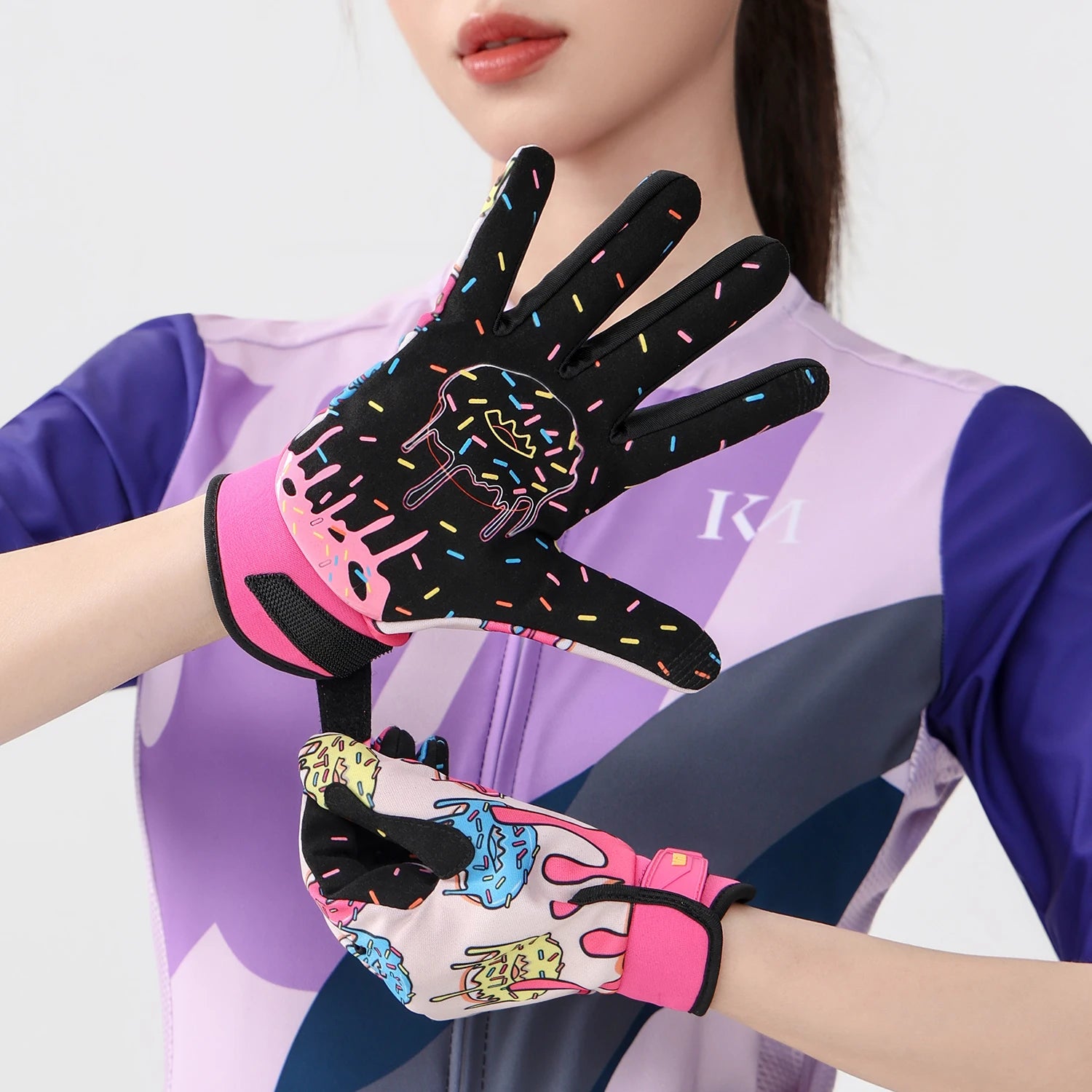 Parent Child Donut Cycling Gloves Full Finger