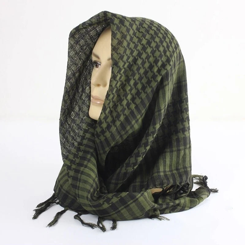 Lightweight Plaid Tactical Scarf Unisex