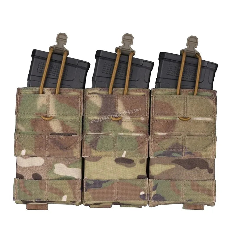 MOLLE Triple 5.56 M4 Magazine Pouch Bungee Retention