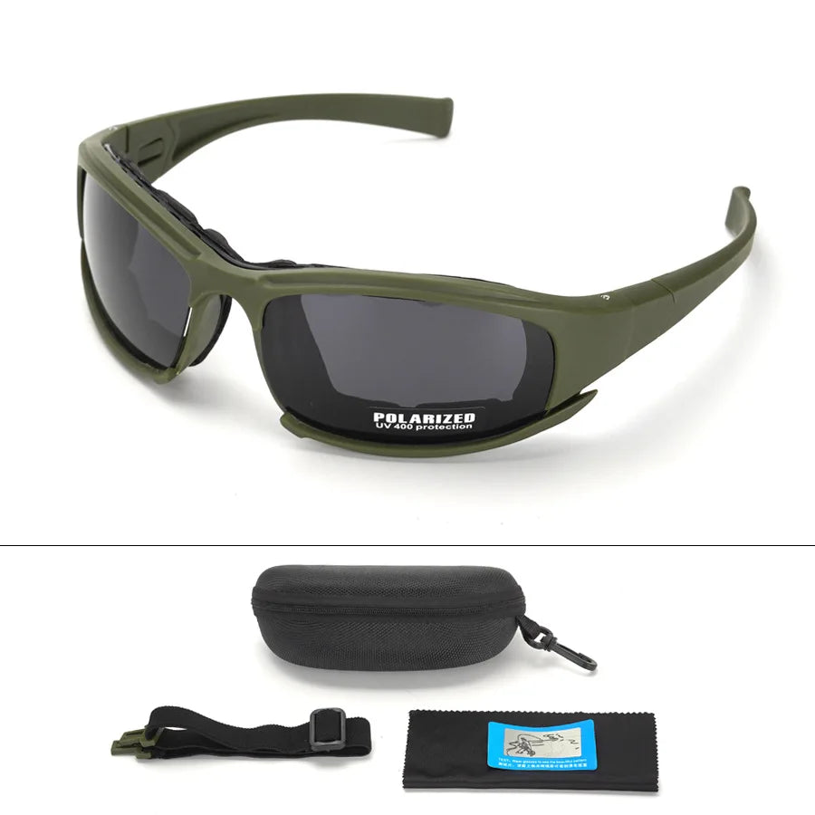 4 Lens Polarized Tactical Goggles