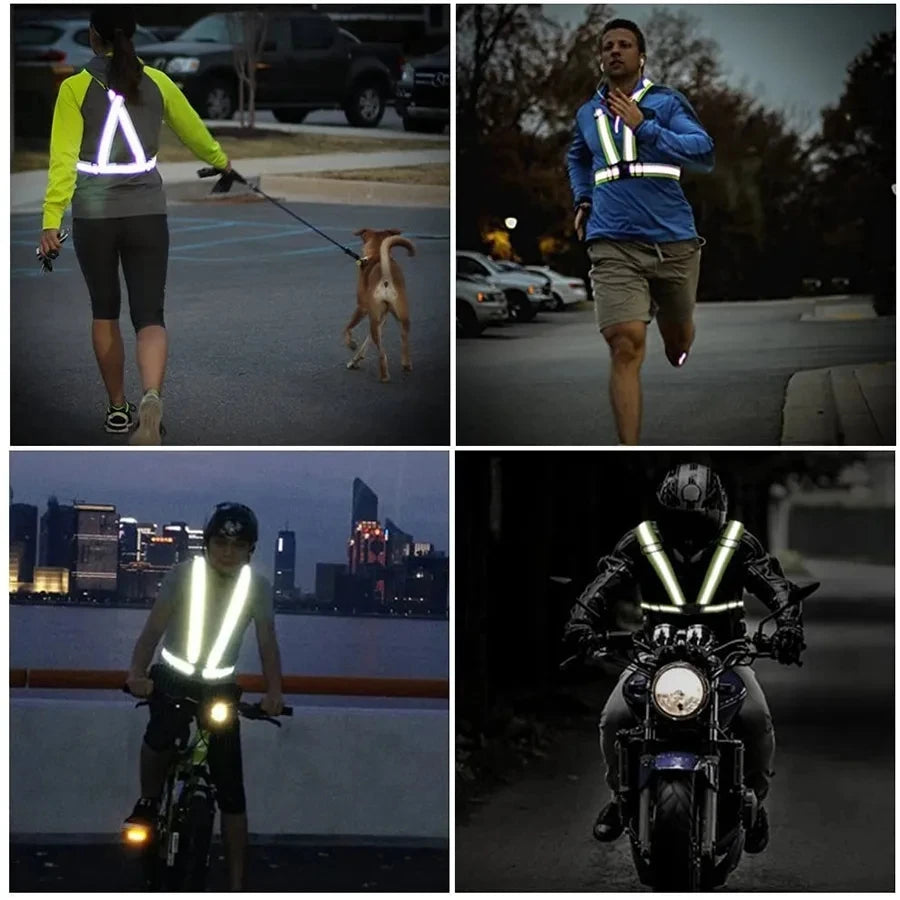 Adjustable Reflective Safety Vest Running & Cycling