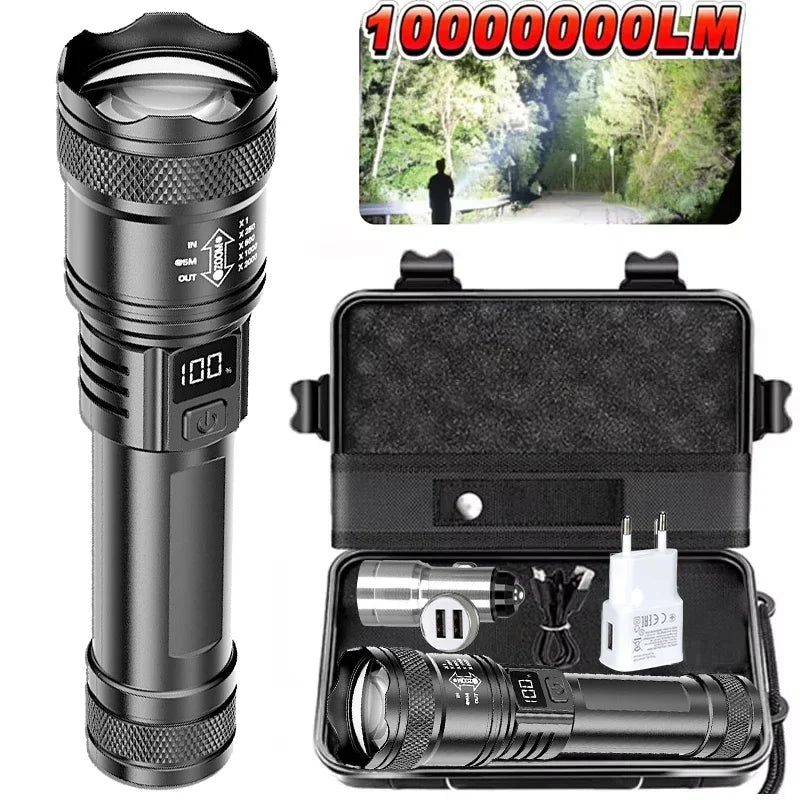 USB Rechargeable Zoomable LED Flashlight