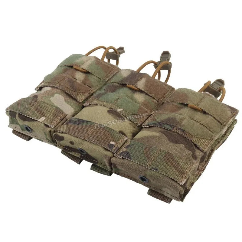 MOLLE Triple 5.56 M4 Magazine Pouch Bungee Retention