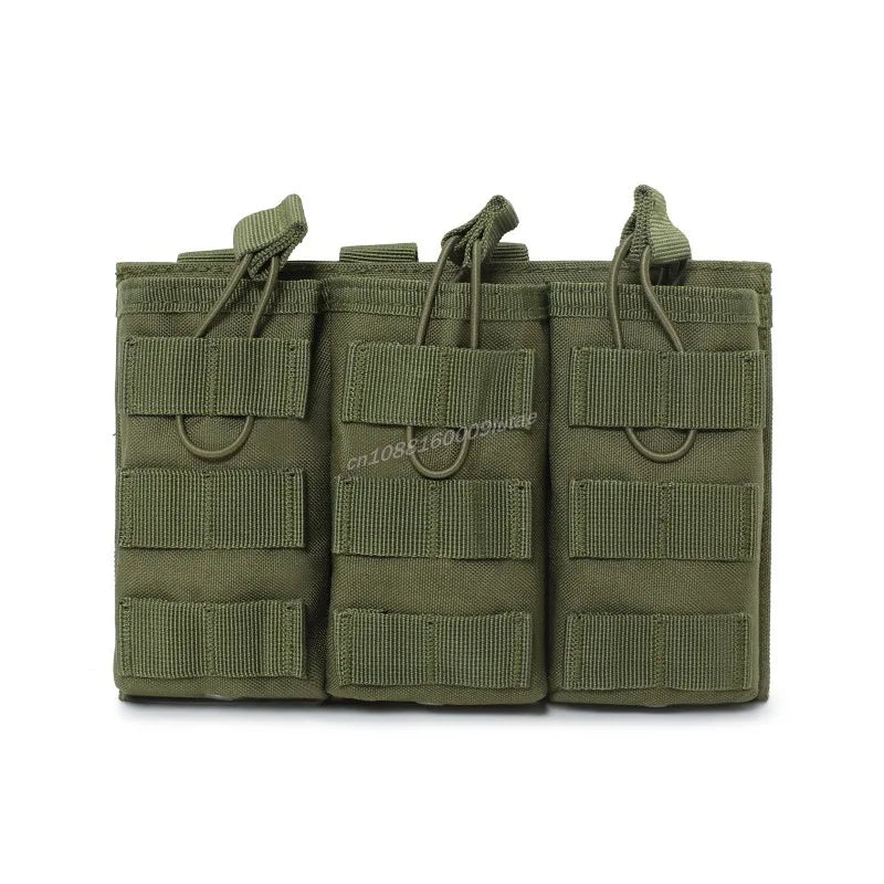 MOLLE Triple 5.56 M4 Magazine Pouch Bungee Retention