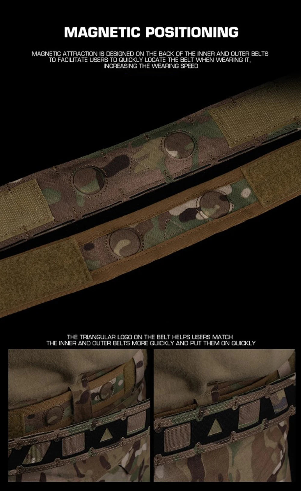 Magnetic Tactical Battle Belt Ranger Green
