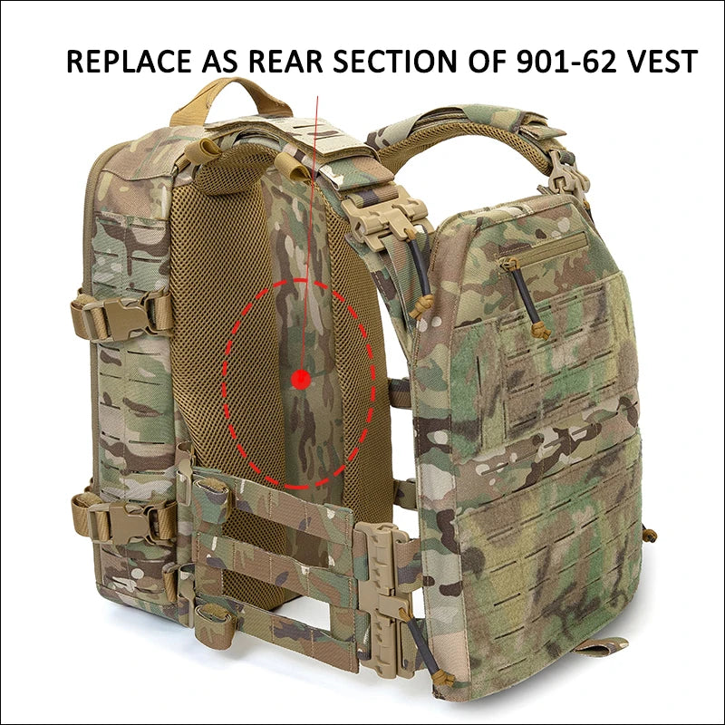 12l Tactical Nylon Backpack with MOLLE & Helmet Flap