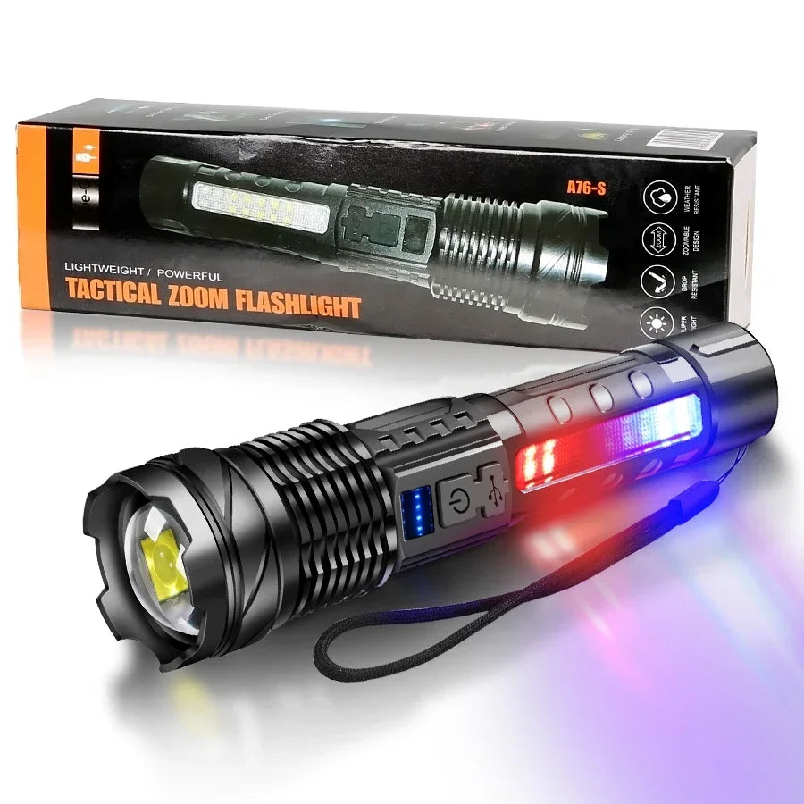 USB Rechargeable Zoomable LED Flashlight