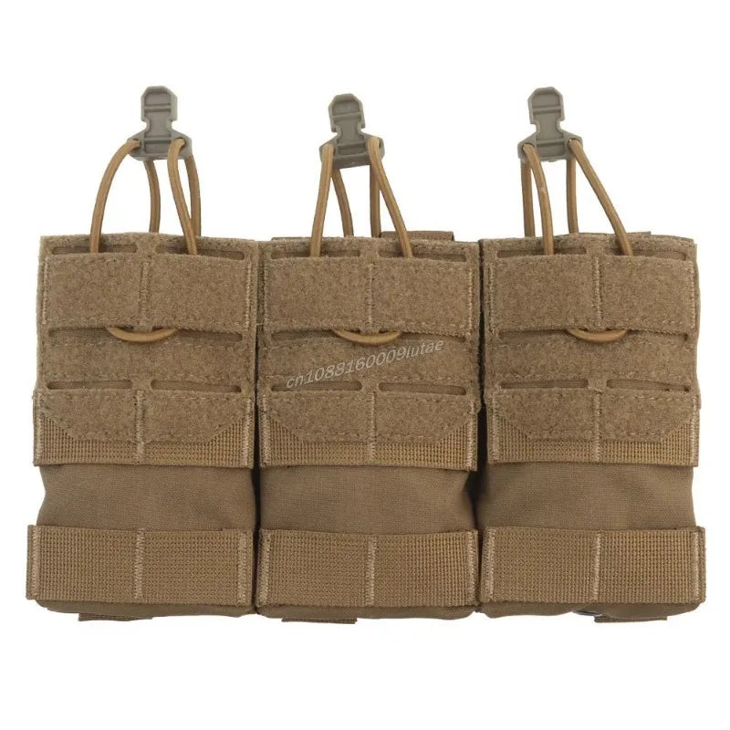 MOLLE Triple 5.56 M4 Magazine Pouch Bungee Retention
