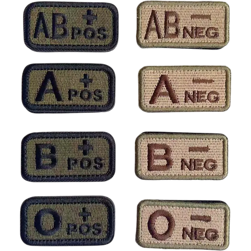 Blood Type Velcro Patch (A/B/AB/O) — 2.5×5 cm | clean product image | shopify:0 | bg-removed:store:800:shopify:0