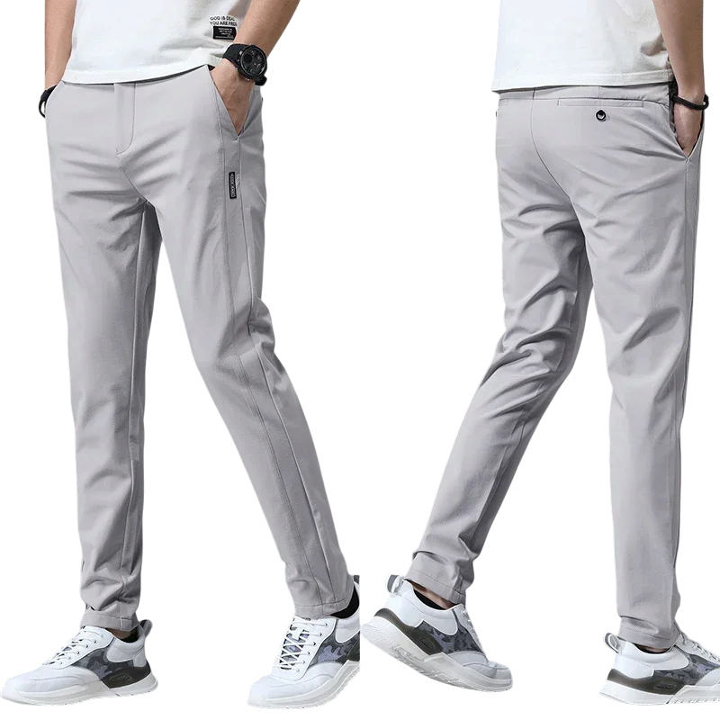 Men's Lightweight Stretch Slim Straight Pants | clean product image | shopify:0 | bg-removed:store:800:shopify:0