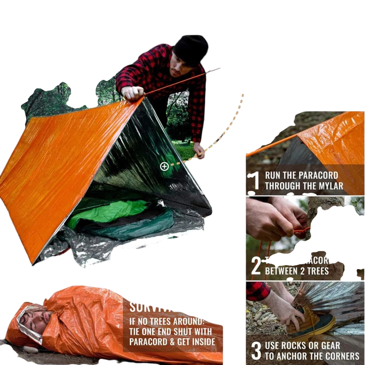 2-Person Emergency Mylar Tent | clean product image | shopify:10 | bg-removed:store:1200:shopify:10