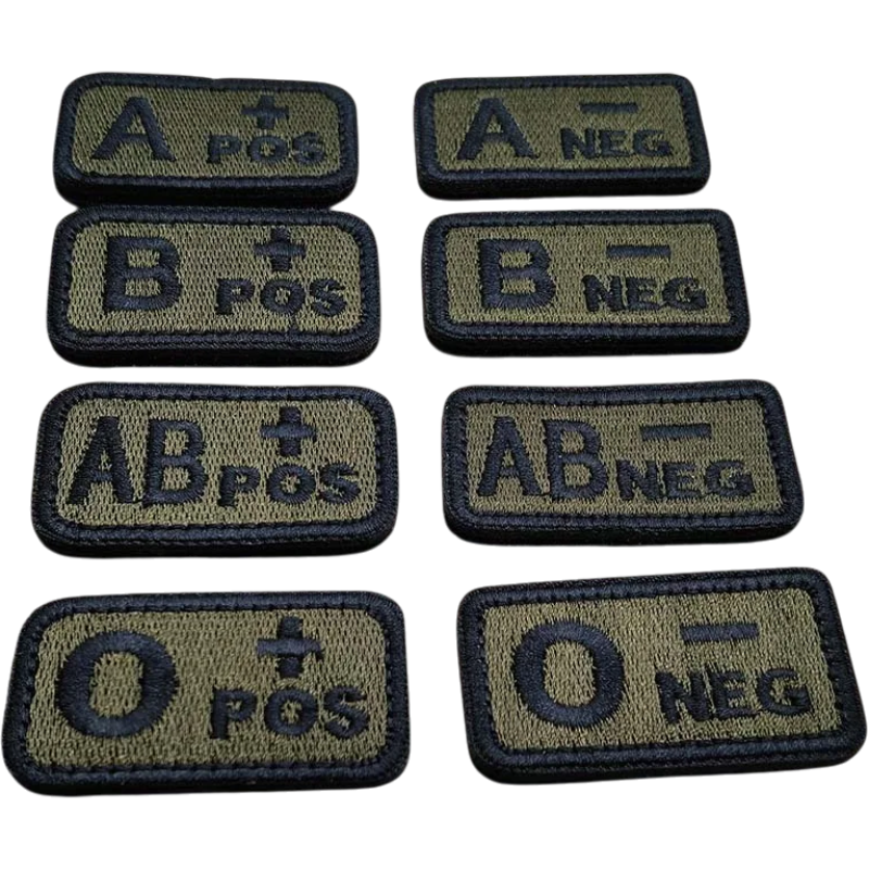 Blood Type Velcro Patch (A/B/AB/O) — 2.5×5 cm | clean product image | shopify:10 | bg-removed:store:800:shopify:10