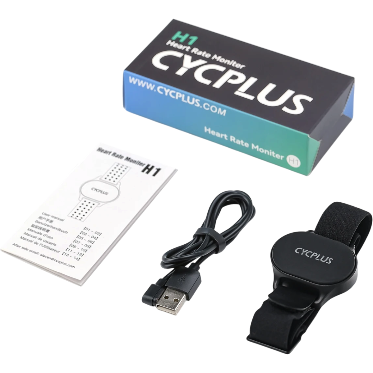 CYCPLUS H1 Heart Rate Armband (Bluetooth & ANT+) | clean product image | shopify:12 | bg-removed:store:1200:shopify:12