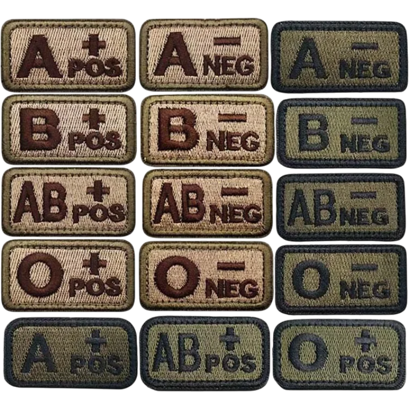 Blood Type Velcro Patch (A/B/AB/O) — 2.5×5 cm | clean product image | shopify:1 | bg-removed:store:800:shopify:1