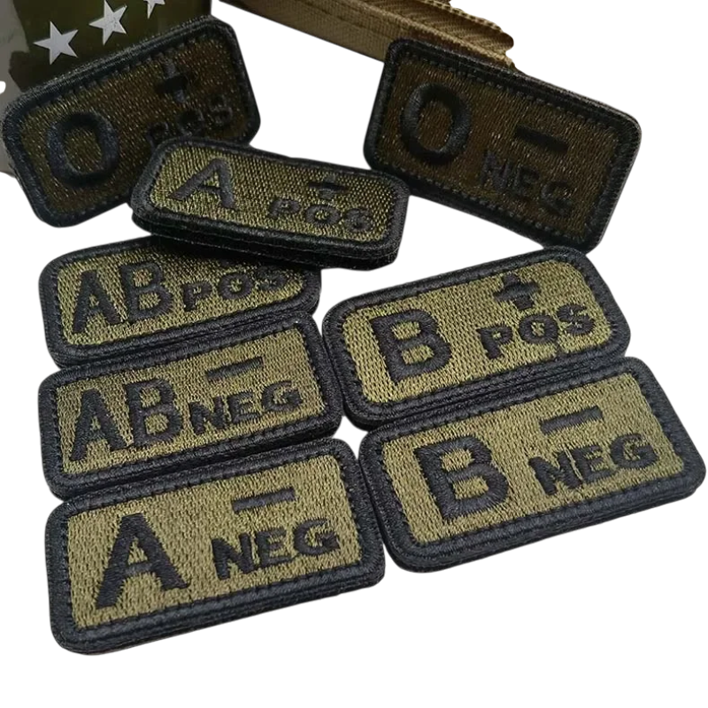 Blood Type Velcro Patch (A/B/AB/O) — 2.5×5 cm | clean product image | shopify:2 | bg-removed:store:800:shopify:2