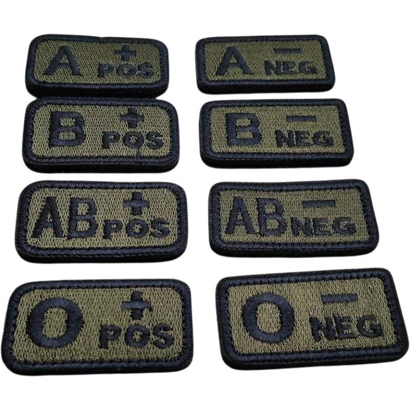 Blood Type Velcro Patch (A/B/AB/O) — 2.5×5 cm | clean product image | shopify:3 | bg-removed:store:800:shopify:3