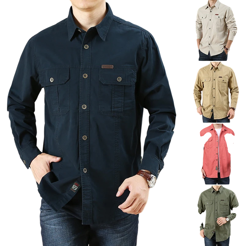 Men's Oversized Tactical Long-Sleeve Shirt | clean product image | shopify:4 | bg-removed:store:800:shopify:4