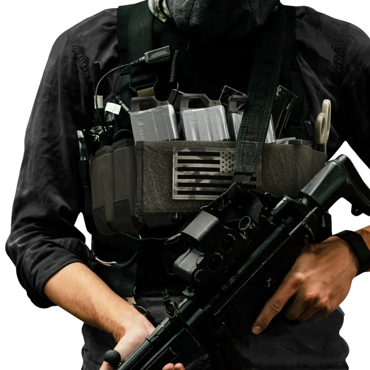 KRYDEX 5.56-Ready Low-Vis Chest Rig | clean product image | shopify:5 | bg-removed:store:1200:shopify:5