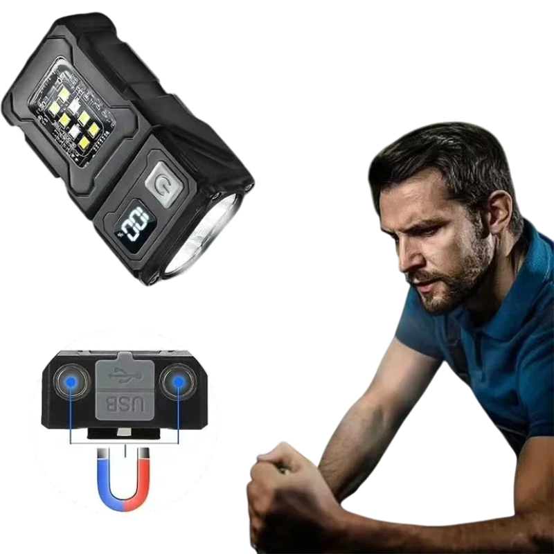 Mini USB-C Rechargeable COB Flashlight | clean product image | shopify:7 | bg-removed:store:800:shopify:7